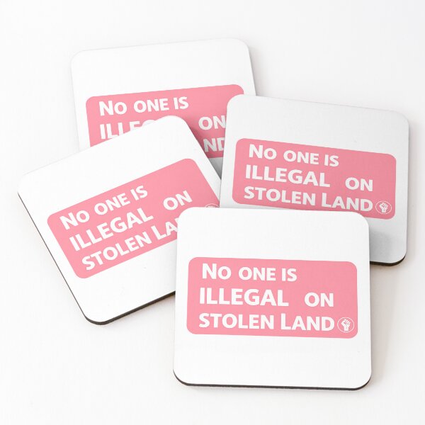 Item preview, No One Is Illegal On Stolen Land Antifa Political Resistance Now designed and sold by SkeletonsDanger.