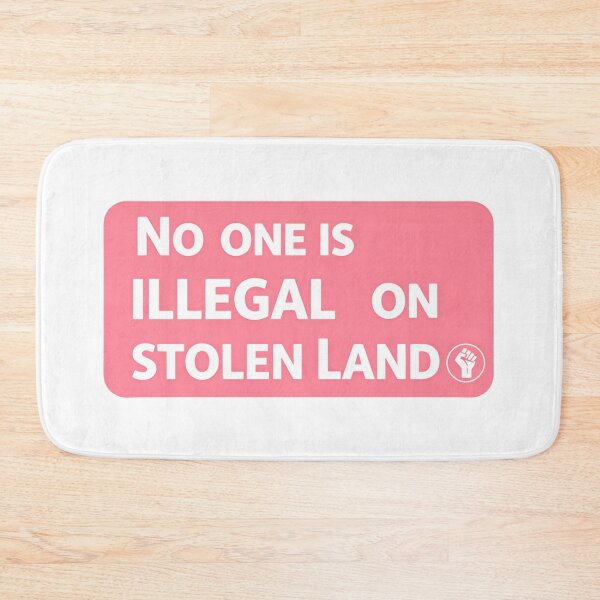 Item preview, No One Is Illegal On Stolen Land Antifa Political Resistance Now designed and sold by SkeletonsDanger.