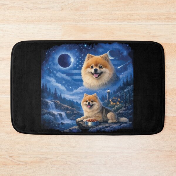 Item preview, Pomeranian Dog Howling to The Moon Vintage 90s Retro Animal Dog designed and sold by BOUCHERIT amine.