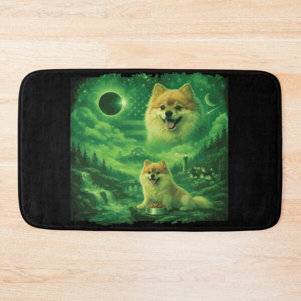 Item preview, Pomeranian Dog Howling to The Moon Vintage 90s Retro Animal Dog designed and sold by BOUCHERIT amine.