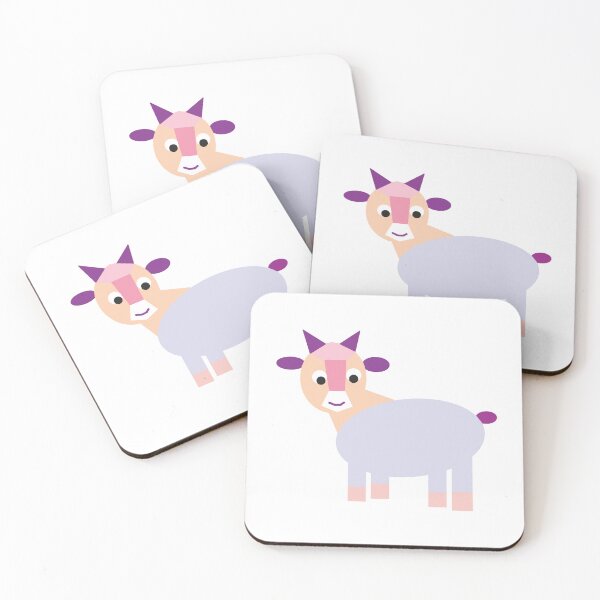 Item preview, Cute Geometric Goat Made from Shapes designed and sold by MadeFromShapes.