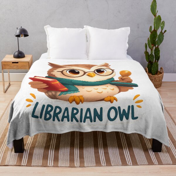 Item preview, Librarian Owl Cute Kawaii Book Lover Art designed and sold by jgvisualarts.