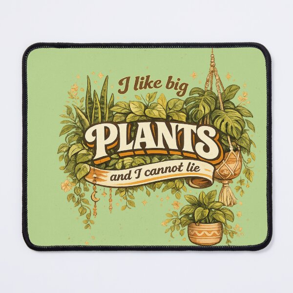 Item preview, I Like Big Plants and I Cannot Lie Boho Botanical Music Pun Design designed and sold by Heather's Creative Apparel.