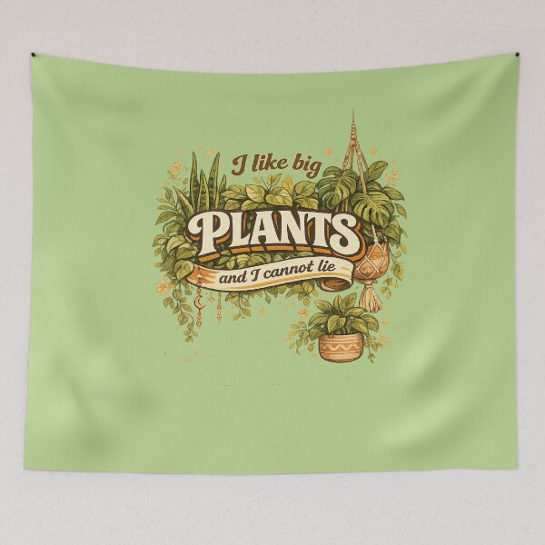 Item preview, I Like Big Plants and I Cannot Lie Boho Botanical Music Pun Design designed and sold by Heather's Creative Apparel.