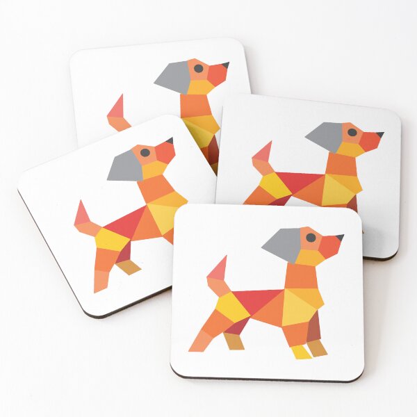 Item preview,  Colorful Geometric Dog Made from Shapes designed and sold by MadeFromShapes.