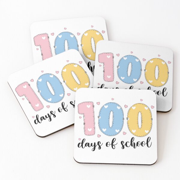 Item preview, Pastel 100 Days of School | Cute Hand-Drawn Heart & Stitching Graphic designed and sold by pixelspaperslab.