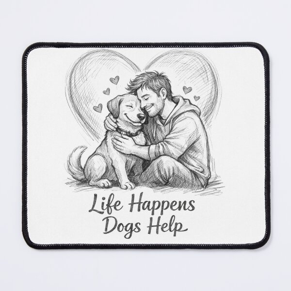 Item preview, Life Happens Dogs Help – Dog Lover Quote designed and sold by madebysiwa.
