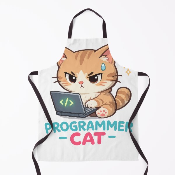 Item preview, Programmer Cat Cute Kawaii Coding Humor Art designed and sold by jgvisualarts.