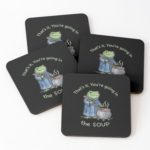 Item preview, That's It You're Going In The Soup Funny Frog - Cute Watercolor Toad Meme designed and sold by haitrieuic96.