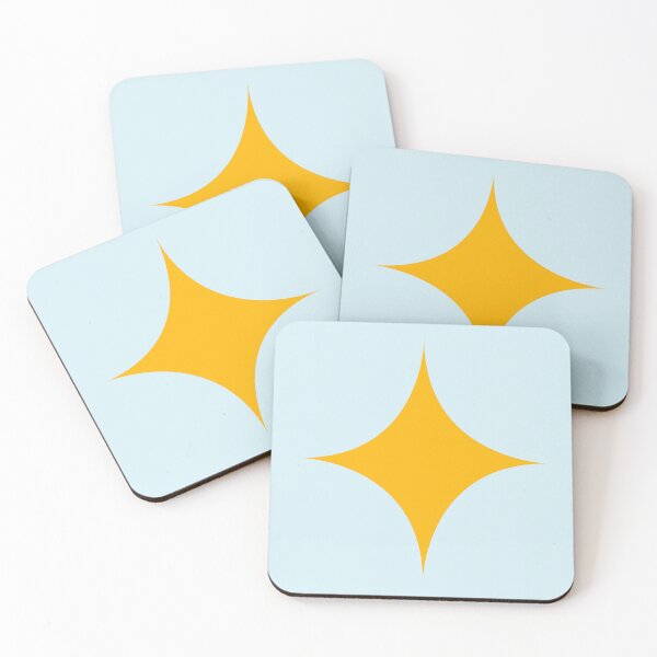 Item preview, Yellow Orange star design on a blue background  designed and sold by Creations by lyne.