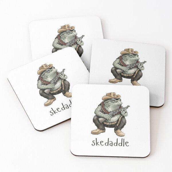 Item preview, Skedaddle Cowboy Frog Funny Western Toad - Vintage Outlaw Animal Art designed and sold by haitrieuic96.