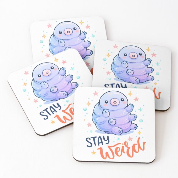 Item preview, Stay Weird, Cute Cartoon Water Bear designed and sold by graphic-genie.