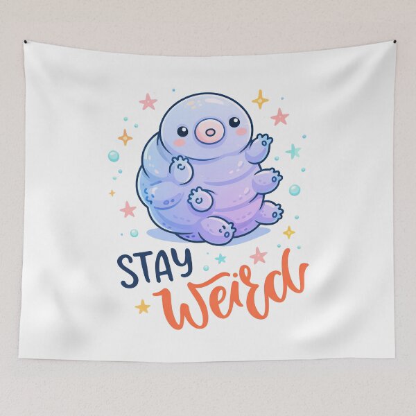 Item preview, Stay Weird, Cute Cartoon Water Bear designed and sold by graphic-genie.