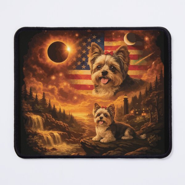 Item preview, Yorkshire Terrier Howling to The Moon Vintage 90s Retro Yorkie Dog designed and sold by BOUCHERIT amine.