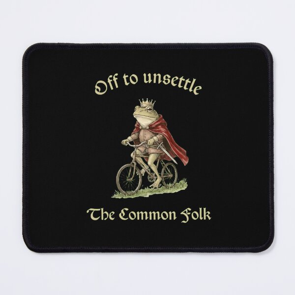 Item preview, Off To Unsettle The Common Folk Frog King - Funny Medieval Bicycle Art designed and sold by haitrieuic96.