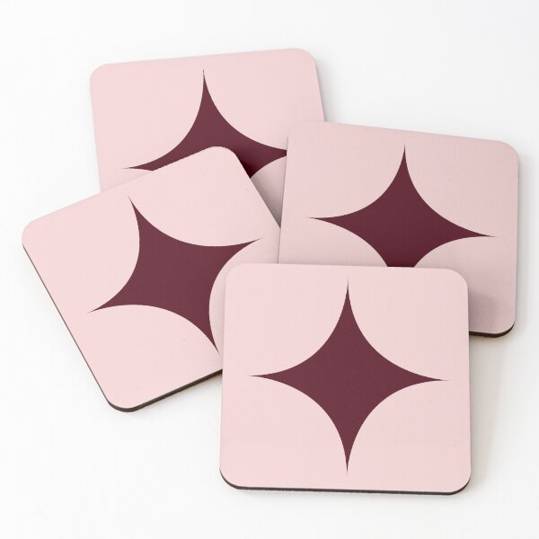 Item preview, Red star design on a pink background  designed and sold by Creations by lyne.
