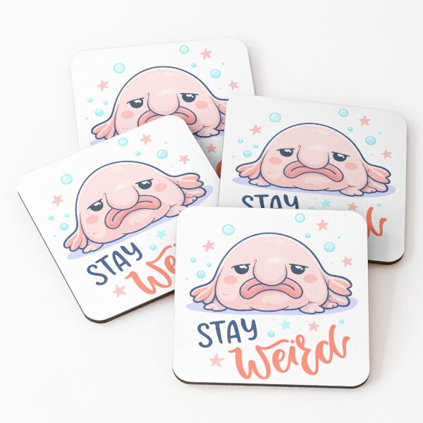 Item preview, Stay Weird, Cute Cartoon Blobfish With A Droopy Face designed and sold by graphic-genie.