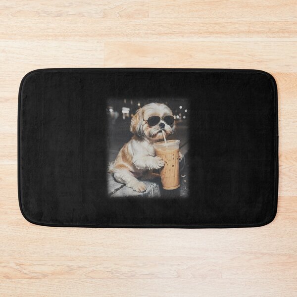 Item preview, Shih Tzu Drinking Iced Coffee, Dog Owner Gift, Funny Animal Meme  designed and sold by Joneneee.