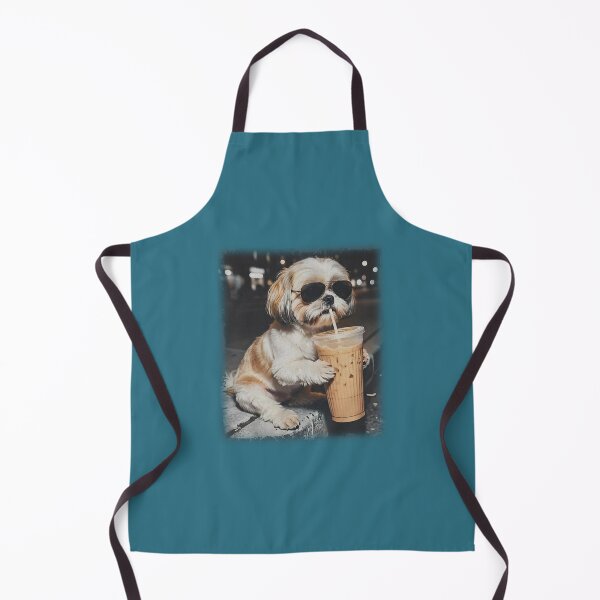 Item preview, Shih Tzu Drinking Iced Coffee, Dog Owner Gift, Funny Animal Meme  designed and sold by Joneneee.