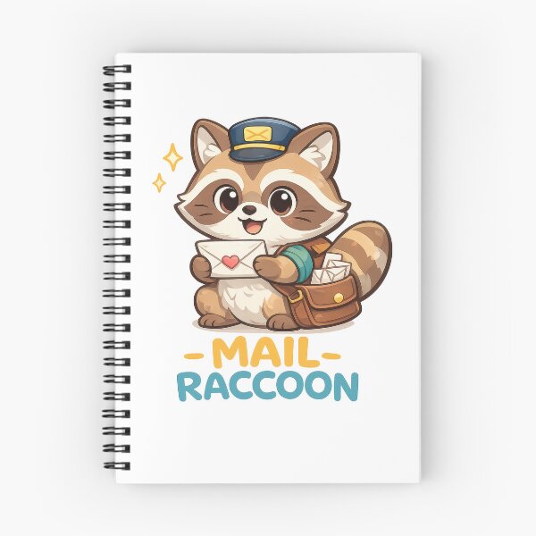 Item preview, Mail Raccoon Cute Kawaii Postal Animal Art designed and sold by jgvisualarts.