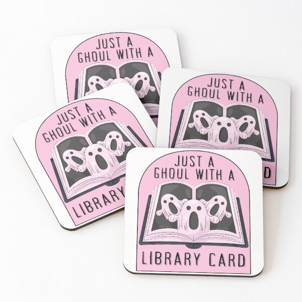 Item preview, Just a Ghoul With a Library Card Sticker | Spooky Book Lover | Halloween Reader Aesthetic | Cute Ghost Book Sticker designed and sold by Wander & Whim Designs.