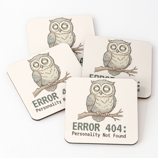 Item preview, ERROR 404 Personality Not Found Owl Shirt – Tired & Deadpan Humor Tee designed and sold by ZyxDes.