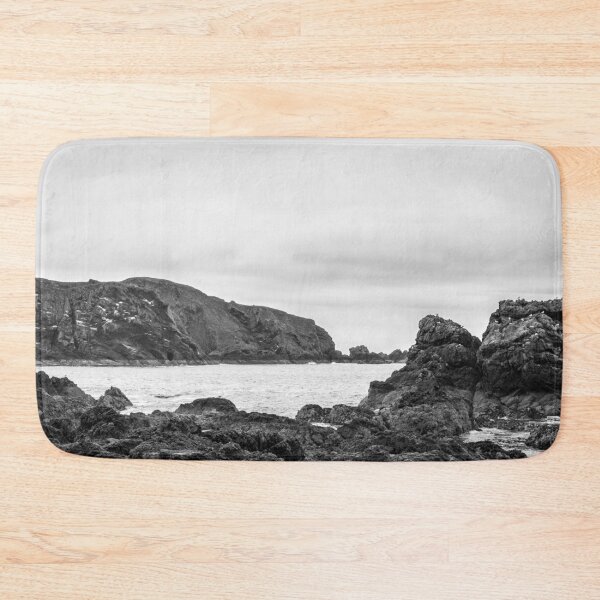 Item preview, Rocky Scottish Coastline in Black and White designed and sold by vryandesigns.