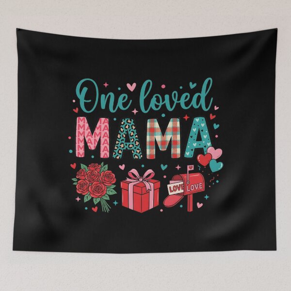 Item preview, Mother Hearts One Loved Mama Valentine Mom Valentines  designed and sold by OlakunleOloroz.