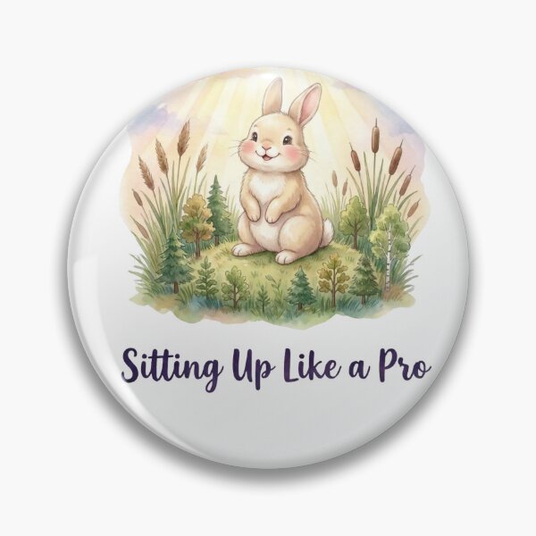 Item preview, Sitting Up Like a Pro – Cute Baby Milestone Bunny Illustration designed and sold by MiniMilestones.
