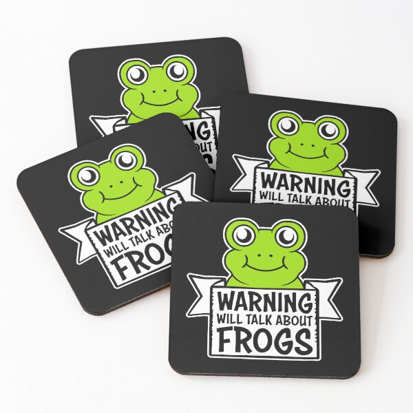 Item preview, Warning Will Talk About Frogs Funny Animal Quote designed and sold by shirt-o-mat.
