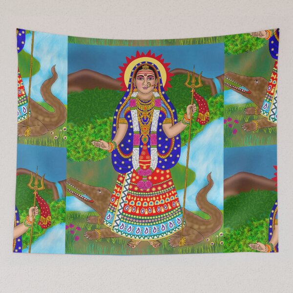 Item preview, Goddess Khodiyar Sacred Art – Divine Hindu Devi Illustration designed and sold by Harshit_Digital_Arts.