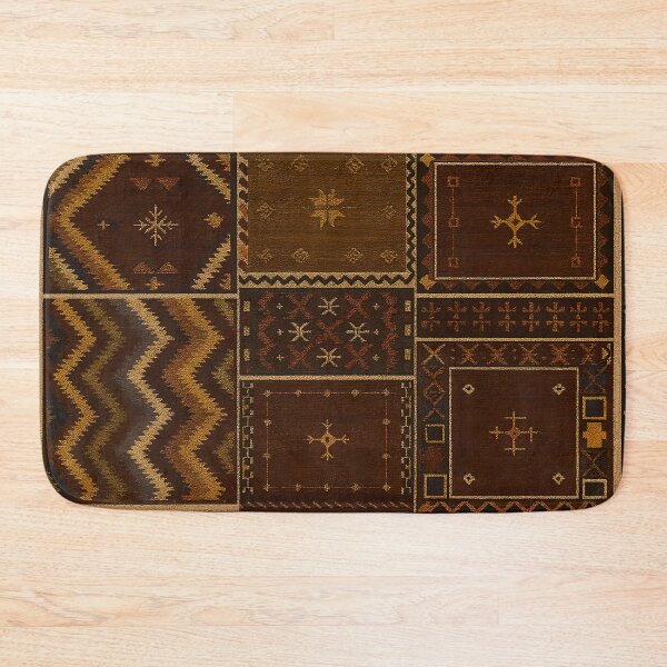 Item preview, Moroccan Berber Kilim Geometric Tribal Pattern Textile Design designed and sold by PinUpPizzazz.