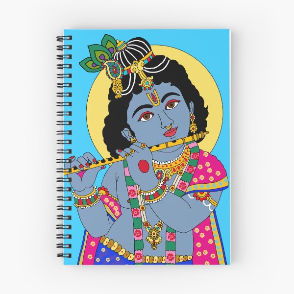 Item preview, Lord Krishna Divine Art – Flute Playing Hindu God Illustration designed and sold by Harshit_Digital_Arts.
