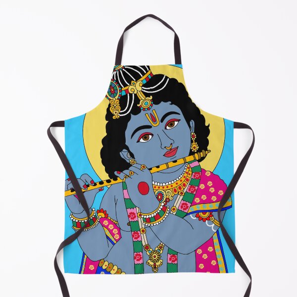 Item preview, Lord Krishna Divine Art – Flute Playing Hindu God Illustration designed and sold by Harshit_Digital_Arts.