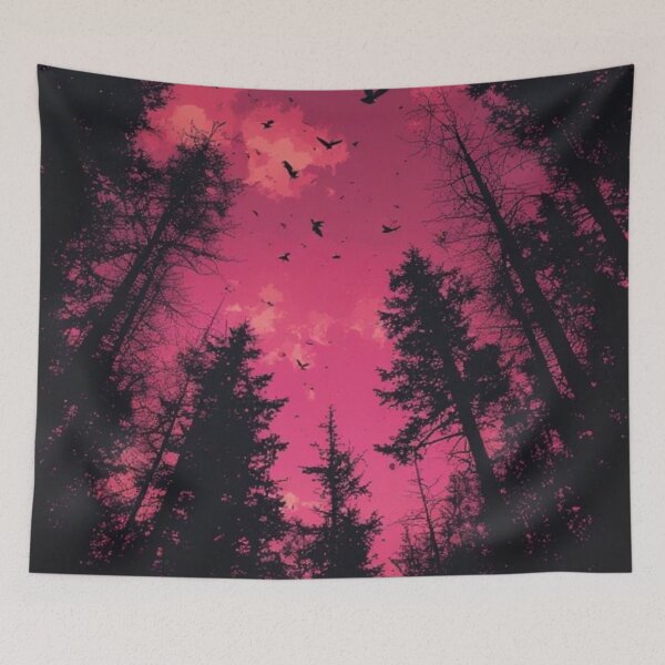 Item preview, Crimson Solitude: Midnight Forest & Raven Flight designed and sold by Jimakmo.
