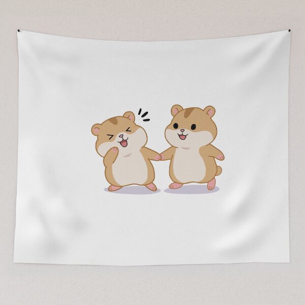 Item preview, Cute Laughing Hamsters Sticker- Funny Kawaii Hamster Friends Meme designed and sold by pn_terest.