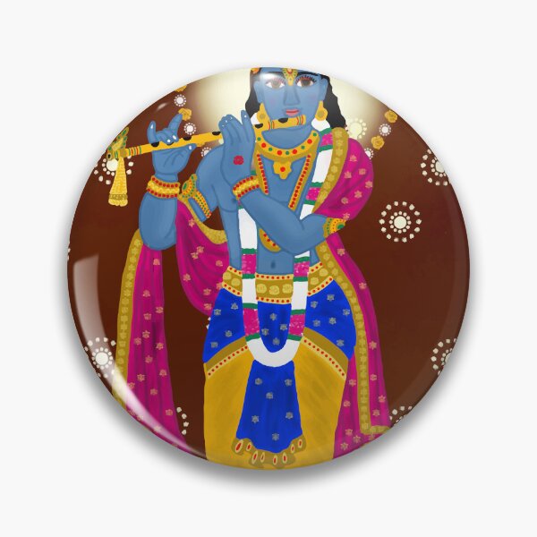 Item preview, Krishna Spiritual Illustration – Hindu Mythology Inspired Design designed and sold by Harshit_Digital_Arts.