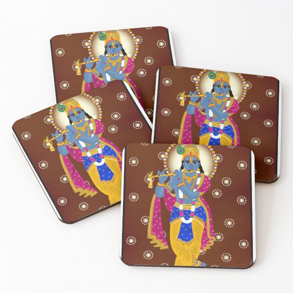 Item preview, Krishna Spiritual Illustration – Hindu Mythology Inspired Design designed and sold by Harshit_Digital_Arts.