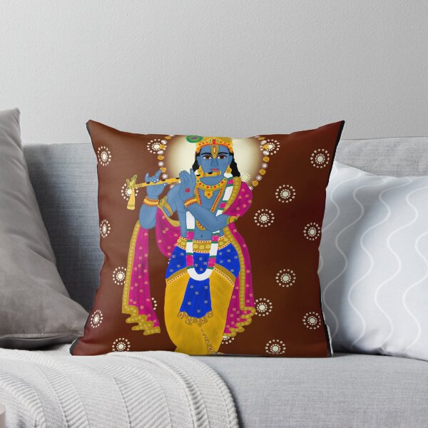 Item preview, Krishna Spiritual Illustration – Hindu Mythology Inspired Design designed and sold by Harshit_Digital_Arts.