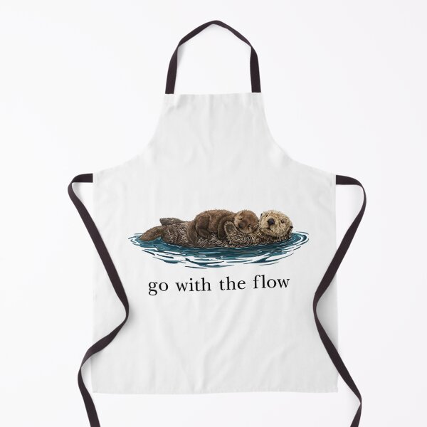 Item preview, Go With The Flow Cute Otter Floating Water designed and sold by margamPagenberg.