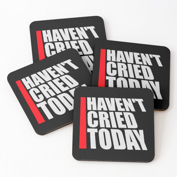 Item preview, Haven't Cried Today Funny Sarcastic Mood Quote designed and sold by shirt-o-mat.