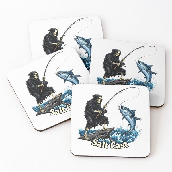 Item preview, Salt Cast Grim Reaper Fishing Humor Art designed and sold by margamPagenberg.
