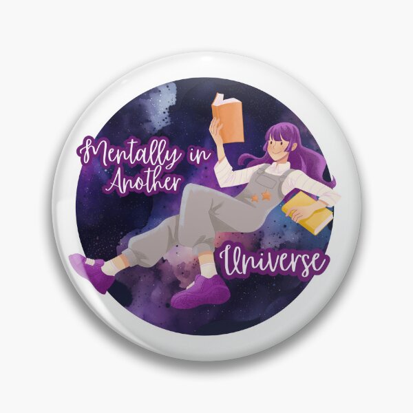 Item preview, Mentally in Another Universe Sticker | Book Lover Design | Reader Sticker | Bookworm Gift designed and sold by Wander & Whim Designs.