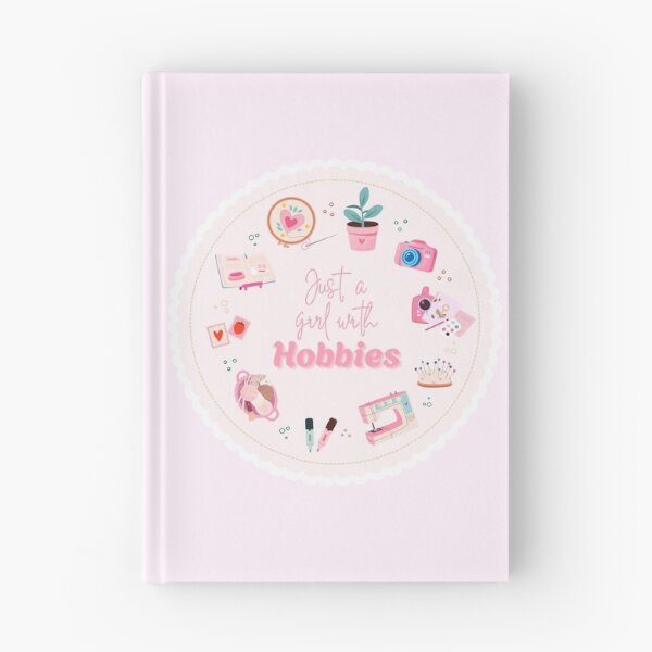 Item preview, Just a Girl With Hobbies Sticker | Craft Lover Design | Sewing Knitting DIY Hobby Girl designed and sold by Kierra & Co..