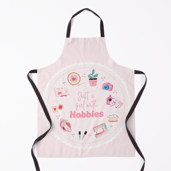 Item preview, Just a Girl With Hobbies Sticker | Craft Lover Design | Sewing Knitting DIY Hobby Girl designed and sold by Kierra & Co..