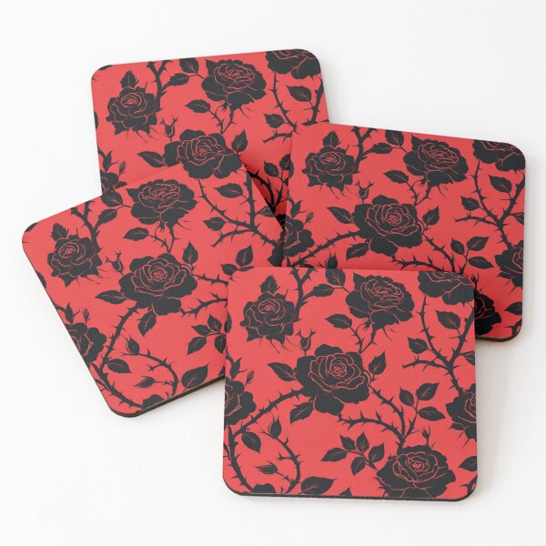 Item preview, Crimson Thorns: Midnight Rose Botanical Pattern designed and sold by Jimakmo.