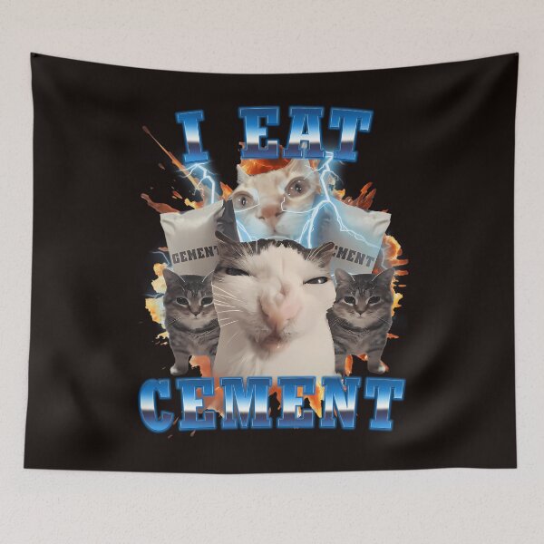 Item preview, I Eat Cement Funny Cat  designed and sold by mahjoubstr.