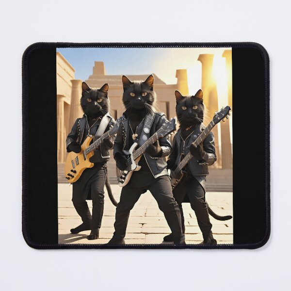 Item preview, Black Cats Rock Band Playing Rock And Roll In Krnak Temple designed and sold by WangAew.
