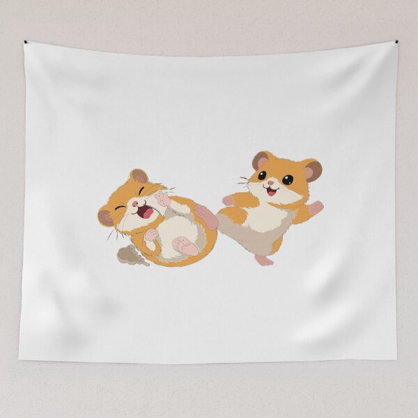 Item preview, Playful Hamster Sticker – Cute Funny Cartoon Hamsters designed and sold by pn_terest.