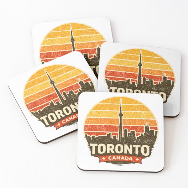 Item preview, Toronto Canada Retro Skyline Shirt – Vintage CN Tower Sunset Travel Poster Maple Leaf Souvenir designed and sold by Globalcitytees.